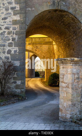 Impression de Kirchberg an der Jagst, une ville dans le sud de l'Allemagne Banque D'Images