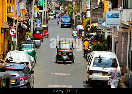 Rue des marchands ambulants en néerlandais fort, Galle, Sri Lanka Banque D'Images