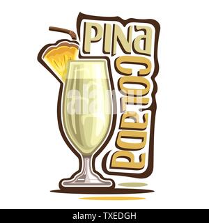 Pina Colada cocktail vecteur Illustration de Vecteur