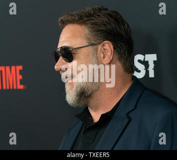 New York, États-Unis. 24 Juin, 2019. Russell Crowe s'occupe du réseau Showtime première de la voix la plus forte à Paris Theater Crédit : Lev Radin/Pacific Press/Alamy Live News Banque D'Images