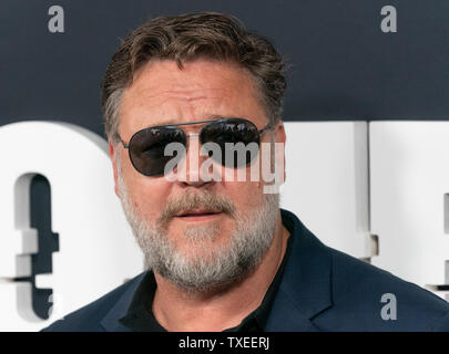 New York, États-Unis. 24 Juin, 2019. Russell Crowe s'occupe du réseau Showtime première de la voix la plus forte à Paris Theater Crédit : Lev Radin/Pacific Press/Alamy Live News Banque D'Images