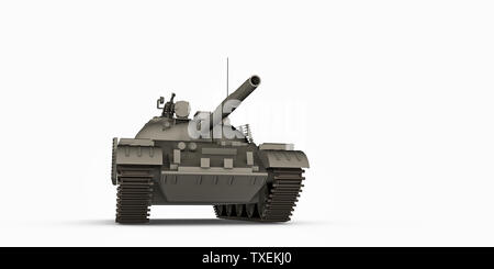 Tank isolé sur fond blanc 3d illustration Banque D'Images