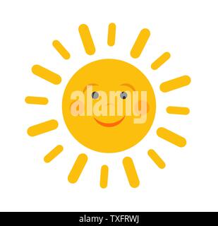Soleil souriant. Vector illustration télévision Illustration de Vecteur