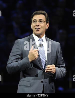 Mark Fields, président de Ford Motor Company, les Amériques, parle à la 2012 North American International Auto Show, le 9 janvier 2012 à Detroit, Michigan. UPI/Brian Kersey Banque D'Images