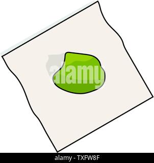 Papier dessin animé avec des herbes curatives isolé sur fond blanc. Les éléments de l'aventure. Vector illustration pour votre conception, jeu Illustration de Vecteur