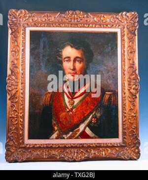 Emile Henry l'amiral Sidney vers 1820 huile sur toile (67 cm x 57 cm) Bien que l'amiral Sidney avait combattu dans le camp anglais de l'armée de Napoléon, plus tard, il s'installe en France où il est devenu un maçon. C'est là qu'il s'est assis pour ce portrait, portant son collier de dignitaire du Grand Orient de France, la croix de l'Ordre des Templiers de Palaprat et le 33e degré ceinture fléchée du Rite écossais ancien et accepté. Paris, musée de la du Métro Cadet Banque D'Images