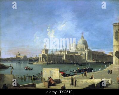 Giovanni Antonio Canal CANALETTO connu sous le nom de l'école italienne Vue de la Salute depuis l'entrée du Grand Canal à Venise Huile sur toile, musée des Beaux-Arts de Strasbourg Banque D'Images