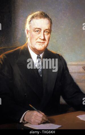 Henry Salem Hubbell école américaine le président américain Franklin Delano Roosevelt Banque D'Images