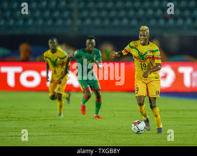 24 juin 2019 : Moussa Djenepo du Mali lors de la coupe d'Afrique des Nations 2019 match entre le Mali et la Mauritanie au stade de l'Armée de Suez, Egypte Suez dans. Ulrik Pedersen/CSM. Banque D'Images