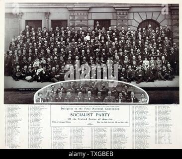 Les délégués à la première Convention nationale du parti socialiste des États-Unis d'Amérique, tenue à Chicago, Illinois, 1er, 2ème, 3ème, 4ème, 5ème et 6ème, 1904 Banque D'Images