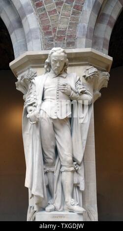Statue de William Harvey (1578-1657) Physicien anglais. Datée 2009 Banque D'Images