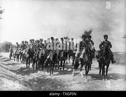 Première Guerre Mondiale 1914 la cavalerie impériale russe Banque D'Images