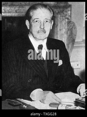 Portrait d'Harold MacMillan, Premier ministre de Grande-Bretagne 1957-1963 Banque D'Images