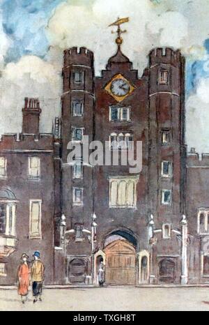 St James's Palace, Londres, par H.M. Levens 1862-1936), Banque D'Images