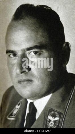 Portrait photographique de Hans Frank (1900-1946) avocat personnel d'Adolf Hitler. En date du 20e siècle Banque D'Images