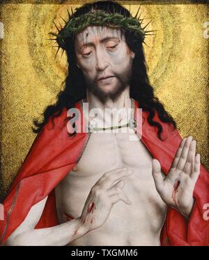 La peinture intitulée "Christ couronné d'Épines' par Dieric Bouts (1415-1475) un peintre Russisch. En date du 15e siècle Banque D'Images