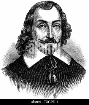 Samuel de Champlain (1567-1635) Explorateur français. Visiter côtes du Canada 1603-1617. Fondée au Québec le troisième voyage au Canada (1608) gravure sur bois Banque D'Images