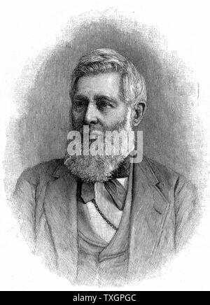 Asa Gray (1810-1888), botaniste américain. Spécialiste de la flore japonaise. Ami de Darwin. Accepté La sélection naturelle comme la force dans l'évolution, mais, en tant que fervent Protestant, ne pouvait pas accepter ce n'est que cause. La gravure sur bois, 1886 Banque D'Images