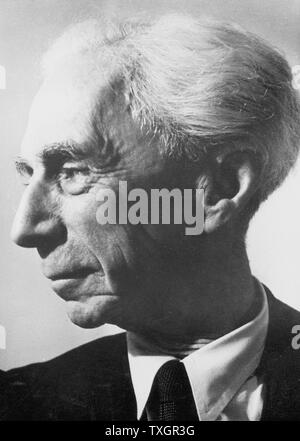 Bertrand Arthur William Russell, 3 comte Russell (1872-1970). Philosophe et mathématicien britannique. Prix Nobel de littérature 1950 Banque D'Images