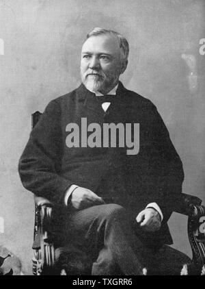 Andrew Carnegie (1835-1918), accédez à l'industriel et philanthrope. Les bibliothèques publiques après une photographie par Brady prises dans les années 1870 Banque D'Images