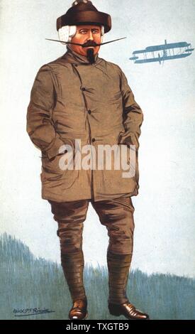 Samuel Franklin Cody (1862-1913) Né aux États-Unis pionnier de l'aviation britannique. Le cerf-volant à l'instructeur de l'armée britannique. Cody fort cerf-volant. La mort dans accident d'avion. Caricature de 'Vanity Fair', Londres, 1 novembre 1911. Banque D'Images