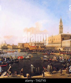 Giovanni Antonio Canal dit Canaletto - Bassin de San Marco Venise Jour de l'Ascension 1754 Banque D'Images