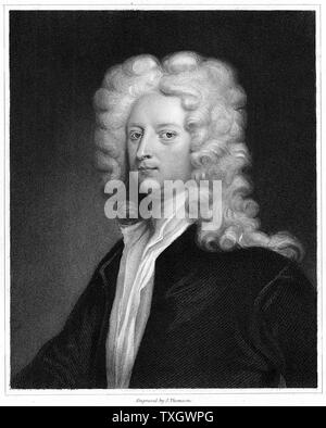 Joseph Addison, anglais essayiste, poète, dramaturge et homme politique. Ami de Richard Steele et Jonathan Swift. Gravure 1836 Londres Banque D'Images