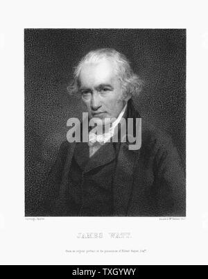 James Watt (1736-1819) ingénieur écossais. Imprimer après portrait par John Partridge Banque D'Images