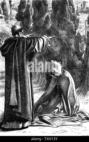 Fra Girolamo Romola commandant de ne pas quitter Florence. Par exemple, Lord Frederic Leighton, pour George Eliot "Romola' publié dans le mensuel 'pièces dans Cornhill Magazine' London 1862-1863. La gravure sur bois Banque D'Images