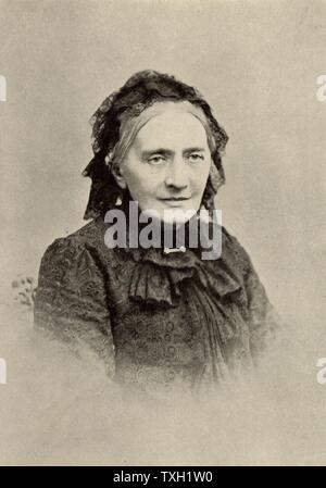 Clara Schumann (née Clara Wieck - 1819-1896) pianiste allemand dans la vieillesse. Veuve du compositeur Robert Schumann. À partir d'une photographie. Demi-teinte. Banque D'Images
