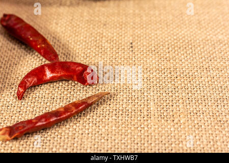 Poivre rouge de style ferme close-up Banque D'Images