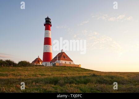 Géographie / Voyage, Allemagne, Schleswig-Holstein, le phare Westerheversand, Westerhever, peninsul, droits-supplémentaires-dégagement-Info-non-disponible Banque D'Images