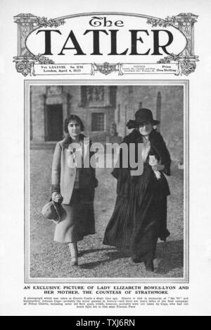 1923 Le magazine Tatler Lady Elizabeth Bowes-Lyons Banque D'Images