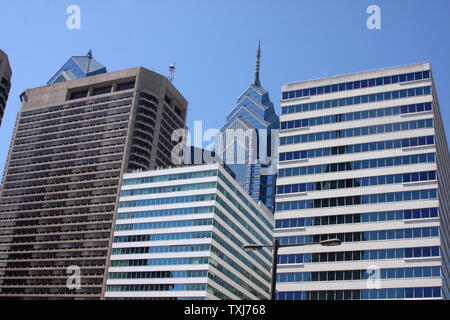 Gratte-ciel dans le centre financier de Philadelphie, PA, USA Banque D'Images