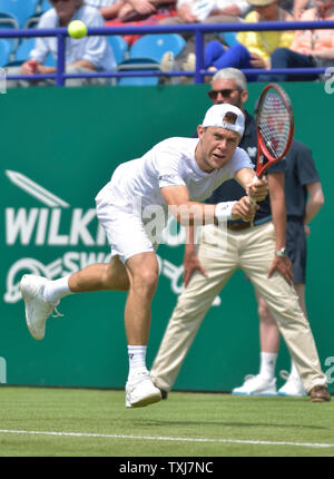 Radu Albot (MDA) à Eastbourne, Royaume-Uni. 25 Juin, 2019. Nature Valley International tennis dans le Devonshire Park. Banque D'Images