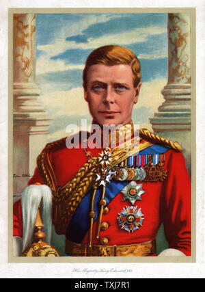 Portrait 1936 Sa Majesté le roi Édouard VIII Banque D'Images