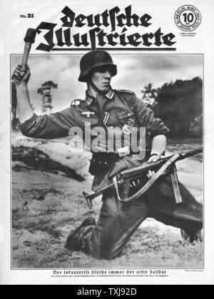 1943 Deutscher Illustrierte soldat Waffen SS Banque D'Images