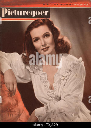 1947 Picturegoer front page magazine l'actrice Patricia Roc Banque D'Images