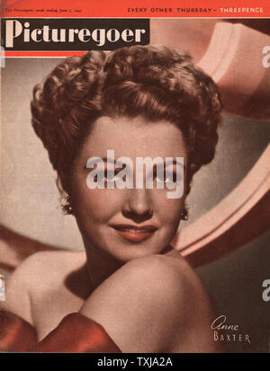 1947 Picturegoer front page magazine l'actrice Anne Baxter Banque D'Images