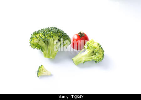 Chou-fleur, brocoli nom scientifique, également connu sous le nom de bleu de moutarde, le Brocoli, brocoli fleur. Banque D'Images