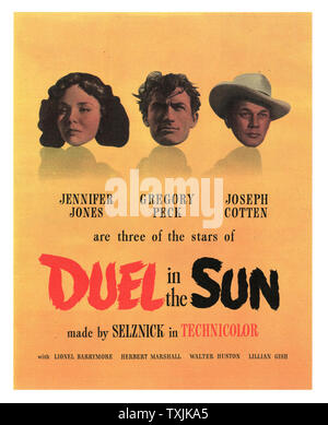 1947 Magazine BRITANNIQUE Duel au soleil Film Annonce Banque D'Images