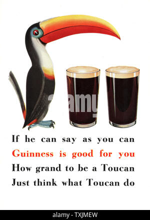 1946 Le magazine britannique annonce Guinness Banque D'Images