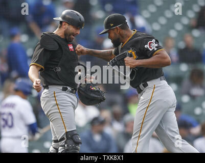 Pittsburgh Pirates pitcher Felipe Vazquez delivers to the American League  during the seventh inning of the MLB All-Star Game at Nationals Park in  Washington, D.C., July 17, 2018. Photo by Kevin Dietsch/UPI