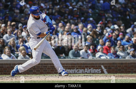 Chicago Cubs' David Bote flies out during the sixth inning of a baseball  game against the Miami Marlins, Sunday, Aug. 15, 2021, in Miami. (AP  Photo/Lynne Sladky Stock Photo - Alamy