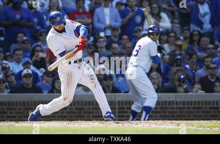 Chicago Cubs' David Bote flies out during the sixth inning of a baseball  game against the Miami Marlins, Sunday, Aug. 15, 2021, in Miami. (AP  Photo/Lynne Sladky Stock Photo - Alamy