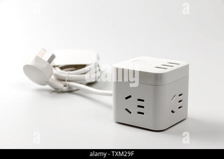 Hubon usb photographie fond blanc Banque D'Images