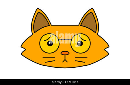 Cute cartoon chaton icons set Banque D'Images