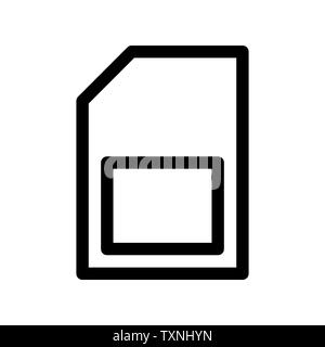 Carte micro l'icône de stockage ou le logo illustrator Banque D'Images