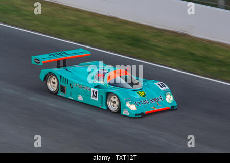 PORSCHE 962 sur le circuit de Barcelone, Catalogne, Espagne Banque D'Images