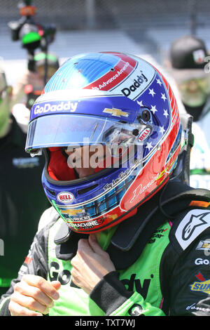 Danica Patrick s'apprête à prendre son test de recyclage au cours de la journée Test de recrue à l'Indianapolis Motor Speedway le 1 mai 2018 à Indianapolis, Indiana. Photo de Bill Coon/UPI Banque D'Images